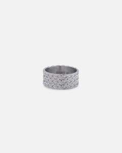 Saint Morta Rope Chain Ring White Gold