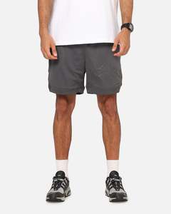 Mens Bottoms Basketball Shorts: Saint Morta Crested Wing Basketball Shorts Grey