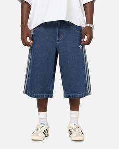 Mens Bottoms Denim Shorts: Adidas Firebird Denim Shorts Blue Denim