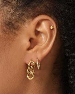 Gifts For Her: Raising Hell Miami Link Earrings Gold