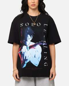 Gifts For Her: Goat Crew X Solo Leveling Solo Leveling Heavy T-Shirt Black