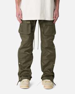 Mens Back Catalogue Bottoms: MNML Snap Front Cargo Pants Olive