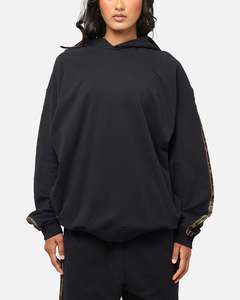 Womens Sale Tops: Champion Lux Taping Hoodie Black