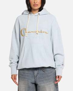 Champion Vintage Logo Sweatshirt Hoodie Oxford Grey Heather