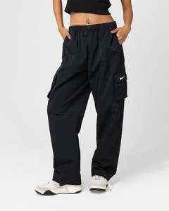 Womens Sale Bottoms: Nike Women's Sportswear Essential High-Rise Woven Cargo Pants Black/White