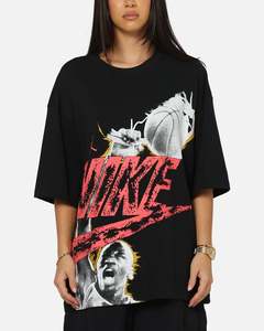 Womens Jordan: Jordan Reissue Oversized T-Shirt Black/Infrared