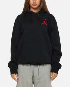 Jordan Jumpman Fleece Pullover Hoodie Black/Red