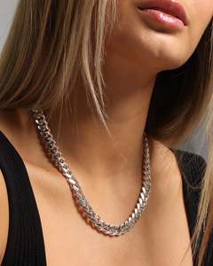 House Of Auric 10mm Cuban Link Chain Sterling Silver