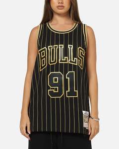 All Black And Gold: Mitchell & Ness Chicago Bulls Dennis Rodman Swing Jersey Black/Gold