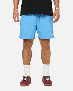 Mens Bottoms Beach Short: Carre Static Beach Shorts Blue
