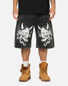 Ed Hardy Established 77 Denim Jorts Black