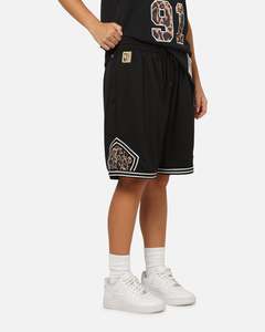 Gifts For Her: Mitchell & Ness NBA Leopard Diamond Shorts Black/Leopard