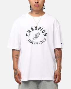 Champion Heritage Collegiate Track And Field T-Shirt White//Black