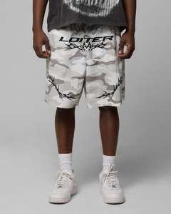 Mens Back Catalogue Bottoms: Loiter Cyber Walk Shorts Snow Camo