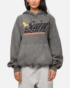 Saint Morta Adrenaline Boxy Hoodie Washed Charcoal