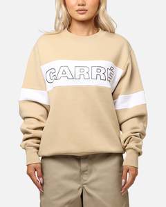 Carre Bars Crewneck Stone/White