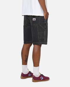 Mens Bottoms Denim Shorts: X-Large Carpenter Bull Denim 91 Shorts Washed Black