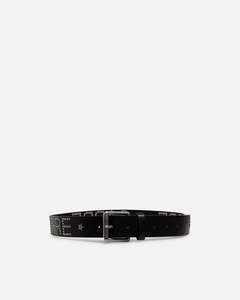Carre Studded Vegan Leather Belt Black