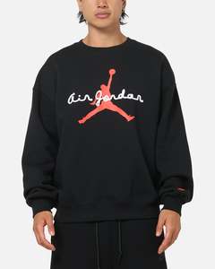 Jordan Brooklyn AJ6 Fleece Crewneck Black/Infrared
