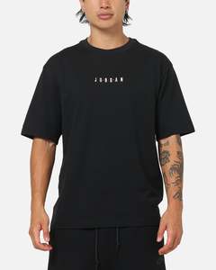 Mens New Arrivals: Jordan Air Embroidered T-Shirt Black/Sail