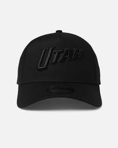 New Era Utah Jazz 'NBA Black On Black' 9FORTY A-Frame Snapback Black