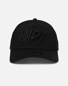 Mens Sale Headwear: New Era Indiana Pacers 'NBA Black On Black' 9FORTY A-Frame Snapback Black