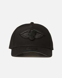 New Era New Orleans Pelicans 'Black On Black' 9FORTY A-Frame Snapback Black