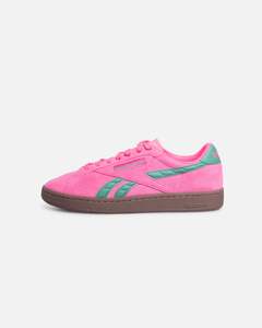 Womens Sale Footwear: Reebok Women's Club C Grounds UK Pink/Green