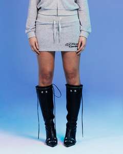 Womens Sale Bottoms: Ed Hardy By Loiter Women's Lounge Mini Skirt Light Grey Marl