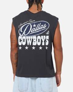 Mitchell & Ness Dallas Cowboys Americas Team Boxy Muscle T-Shirt Washed Black