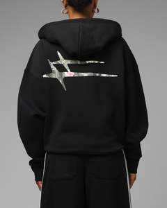 Loiter Hybrid Premium Zip Hoodie Black/Camo