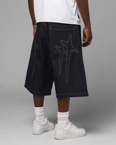 Mens Bottoms Denim Shorts: Loiter Star Born Jorts Raw Indigo