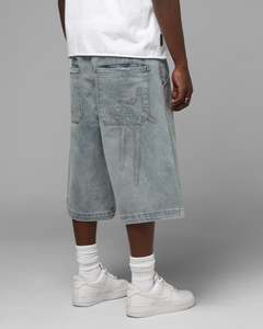 Mens Bottoms Denim Shorts: Loiter Star Born Jorts Light Blue