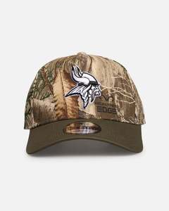 Mens Sale Headwear: New Era Minnesota Vikings 'NFL Season Kick Off' 9FORTY A-Frame Snapback Realtree/Olive
