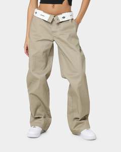 Womens Sale Bottoms: Dickies Super Baggy Loose Fit Work Pants Khaki