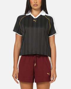 Puma Women's T7 Relaxed Football Jersey T-Shirt Puma Black