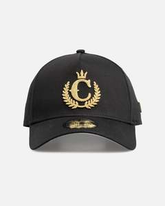 All Black And Gold: New Era X Culture Kings 'Chainstitch' 9FORTY A-Frame Snapback Black/Gold