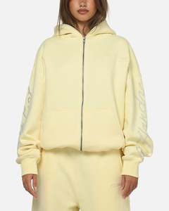 Hoodies: Ed Hardy Trinity Zip Hoodie Butter Yellow