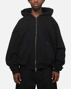 Hoodies: American Thrift Zip Hoodie Black