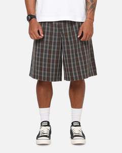 Mens Bottoms Denim Shorts: X-Large Baggy 91 Shorts Checkered