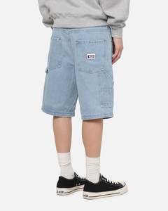Mens Bottoms Denim Shorts: Carre Carpenter Jorts Light Blue Wash