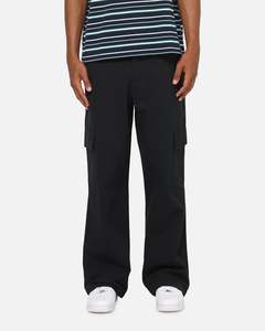 Mens Back Catalogue Bottoms: Carre Overhaul Cargo Pants Black