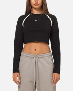 All Sale Tops: Nike Women's Sportswear Tight Long-Sleeve Cropped Top Black/Black