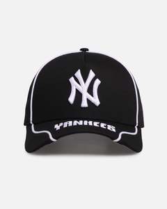 New Era New York Yankees 'Piping' 9FORTY A-Frame Snapback Black/White