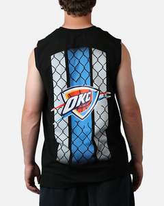 Mens Tops Muscle Tees: New Era Oklahoma City Thunder Muscle T-Shirt Black