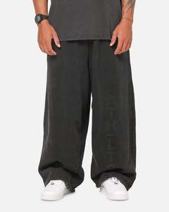 Saint Morta Bottoms Trackpant: Saint Morta Athltc R3 Baggy Sweatpants Washed Black