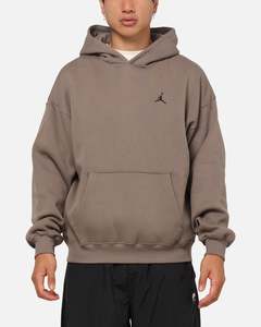 Womens Jordan: Jordan Brooklyn Fleece Oversized Hoodie Olive Grey