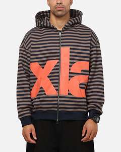 Hoodies: X-Large Mocha Captain Zip Hoodie Black