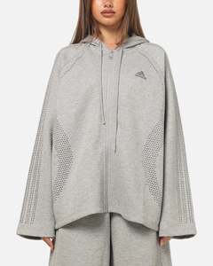 Hoodies: Adidas Women's Teamgeist Rhinestone Track Top Grey Marle