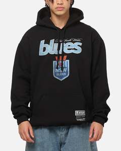 Hoodies: Mitchell & Ness New South Wales Blues 17 X Series Vintage Hoodie Black